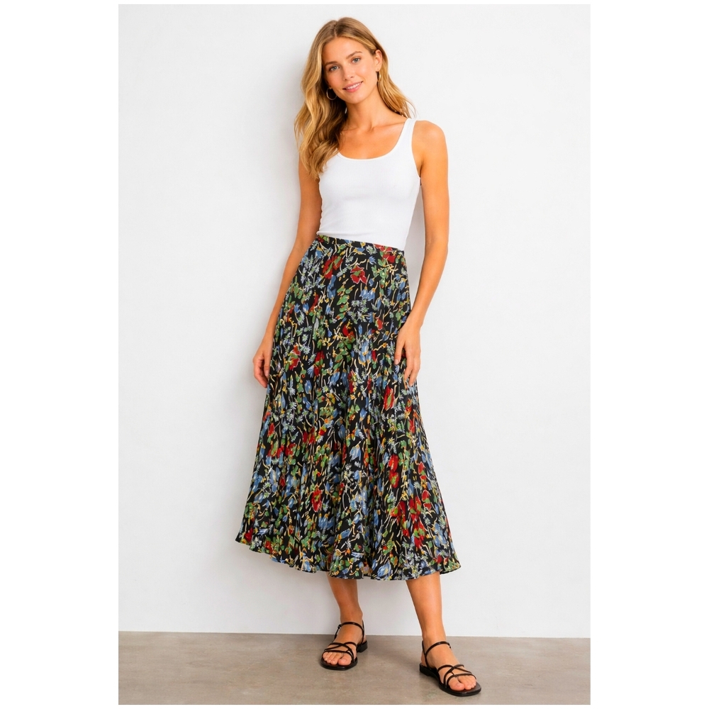 NWT, Anthropologie, Denise A-Line Floral Maxi Skirt